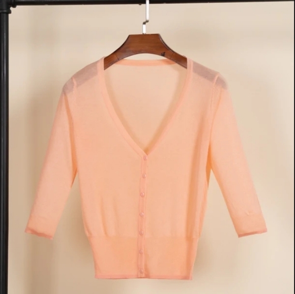 New Peach 🍑 Summer Knitted Cardigan Women - Picture 1 of 1